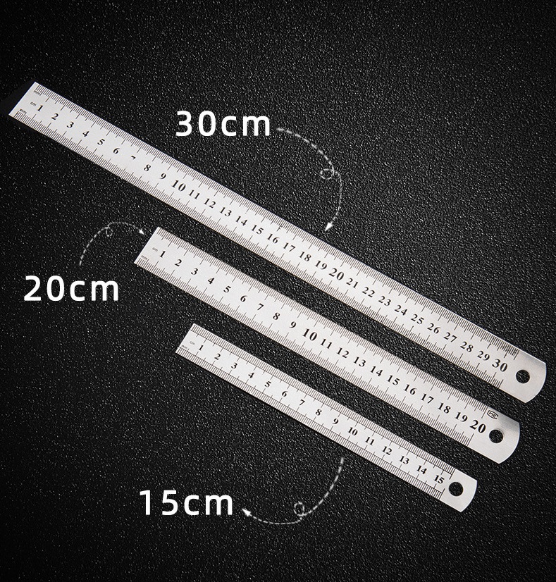 Thước kẻ sắt - thước đo bằng thép 20cm , 30cm