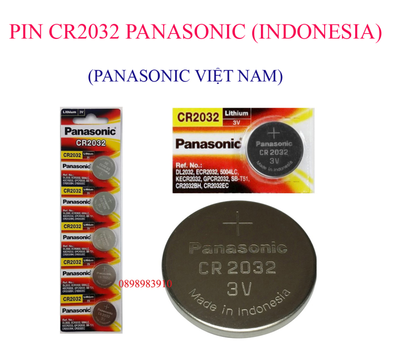 Pin CR2032 3v Lithium PANASONIC vỉ 5 viên
