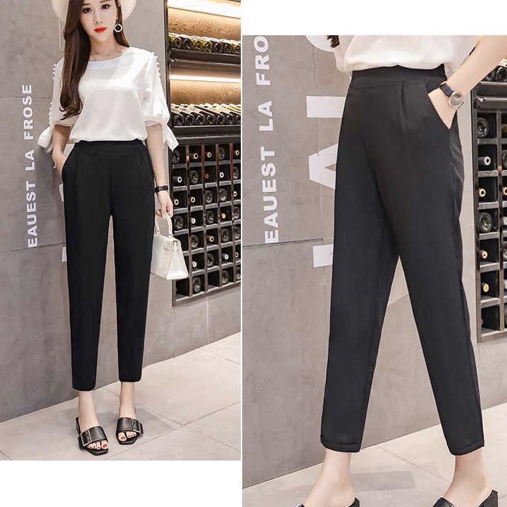 Quần tây chun sau khoá sườn
