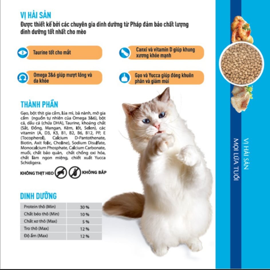 Thức ăn cho mèo mọi lưa tuổi Minino YUM - 1.5 Kg