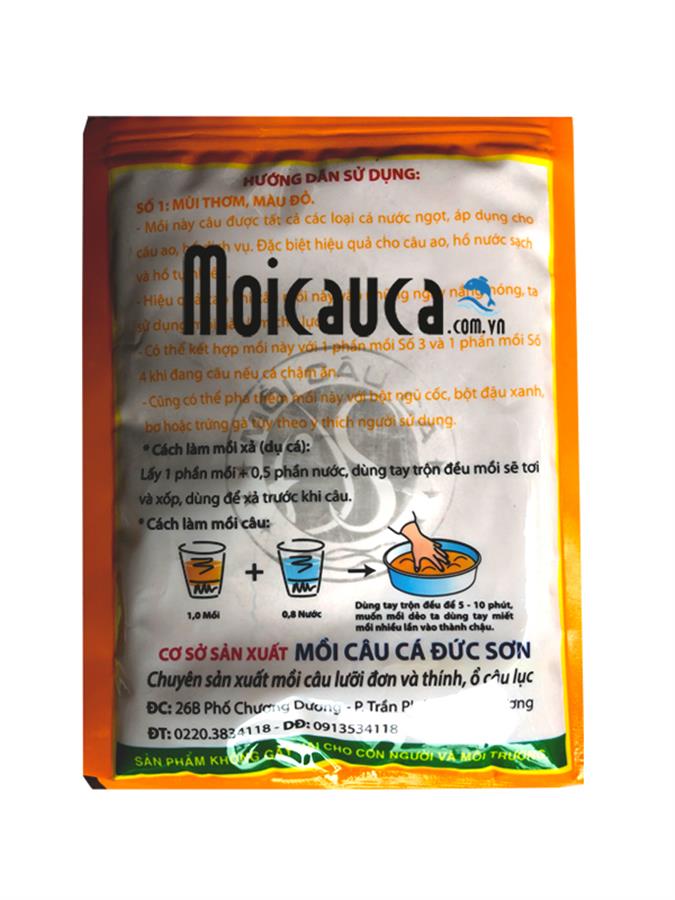 Mồi câu đức sơn số 1 . 2 .3 . 4 - chép ,trắm ,trôi,rô phi