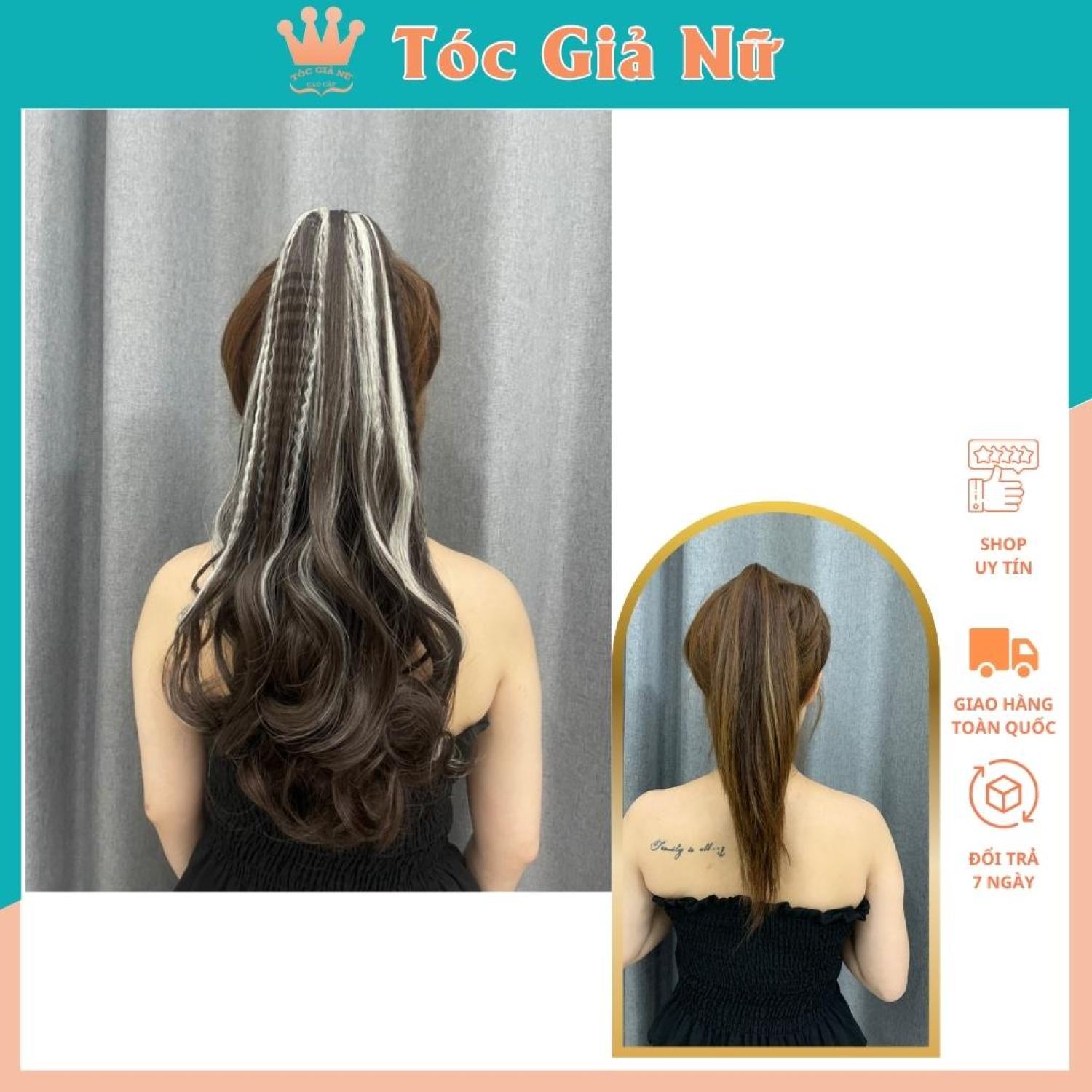 Tóc giả ngoặm line bấm phồng siu đẹp