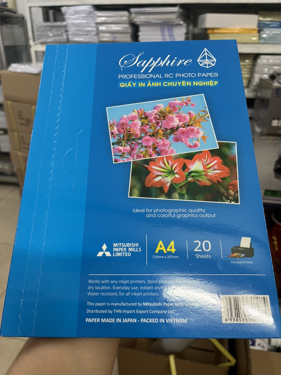 Giấy in Ảnh Sapphire Lụa 230g Nhiều Kích Thước