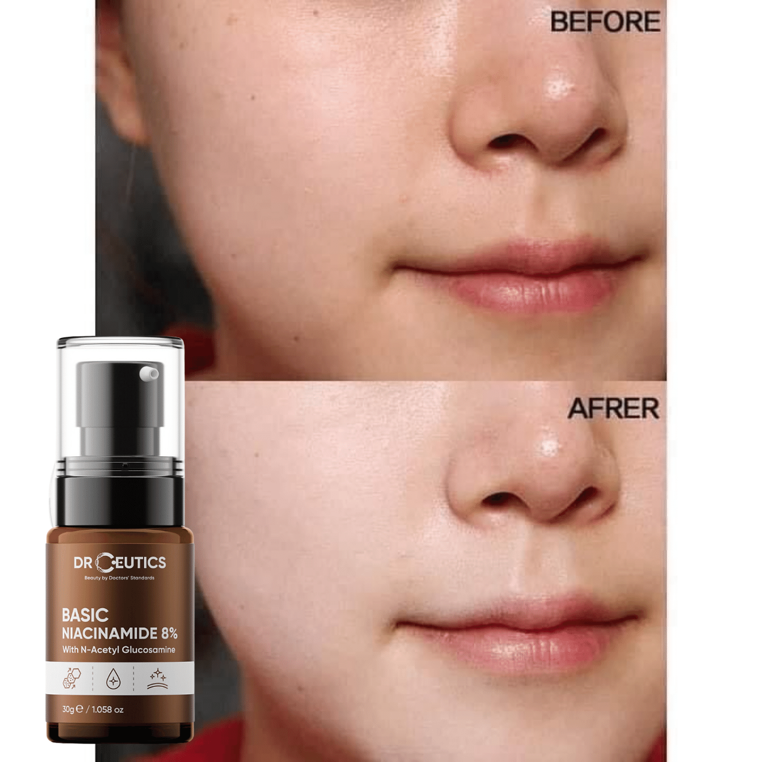 Tinh Chất Niacinamide Basic 8% DrCeutics Cho Da Dầu Mụn