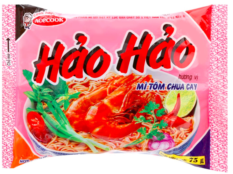 ( thùng 30 gói) Mì Hảo Hảo tôm chua cay 75gr