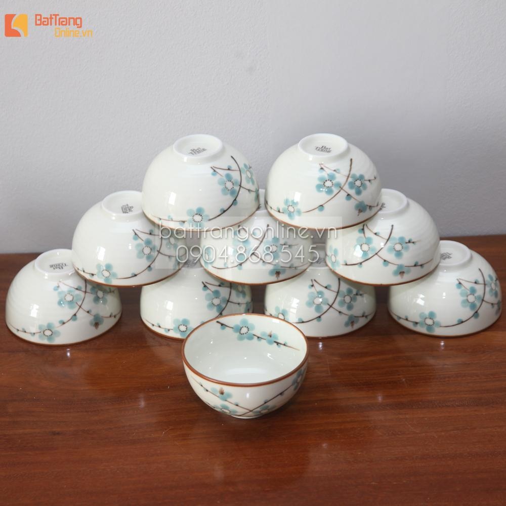 Bộ 10 chén sứ opal cao cấp - bộ 10 chén sứ hoa văn - CHÉN ĂN CƠM