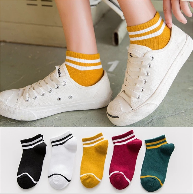 Combo 10 đôi Tất nữ ngắn cổ thể thao, cá tính