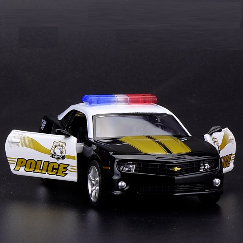 Mô Hình Siêu Xe Ô Tô Cảnh Sát Dubai Chevrolet Camaro Bằng sắt tỷ lệ 1:36 Cao Cấp Giá Rẻ- Đồ Chơi Trẻ Em KidPrO