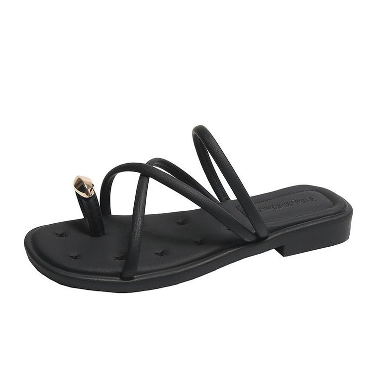 Dép sandal xỏ ngón dây chéo thời trang- dép sỏ ngón đi biển xinh xắn hàng QC fullbox