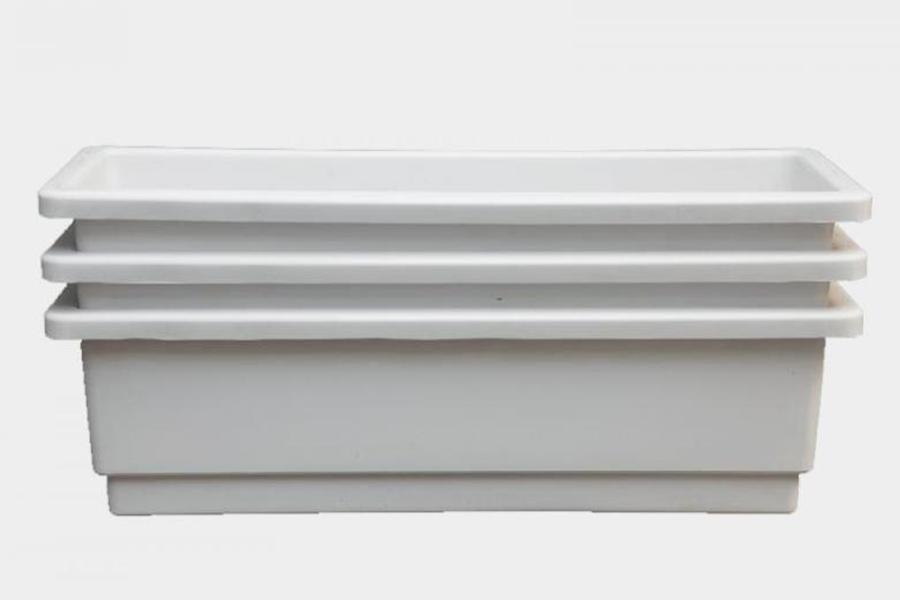 Combo 8 Chậu, Khay Nhựa Trồng Rau 65cm x 42cm x 16cm