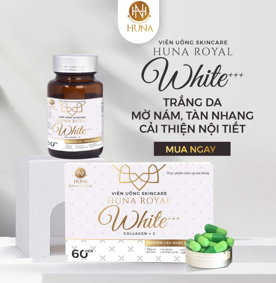 Viên uống trắng da Huna Royal White+++