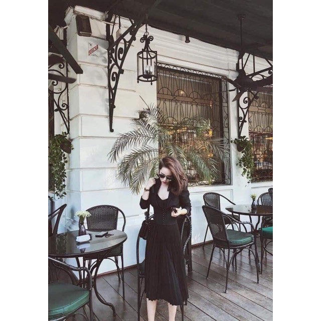 Chân váy DẬP LY CÁT HÀN dáng dài