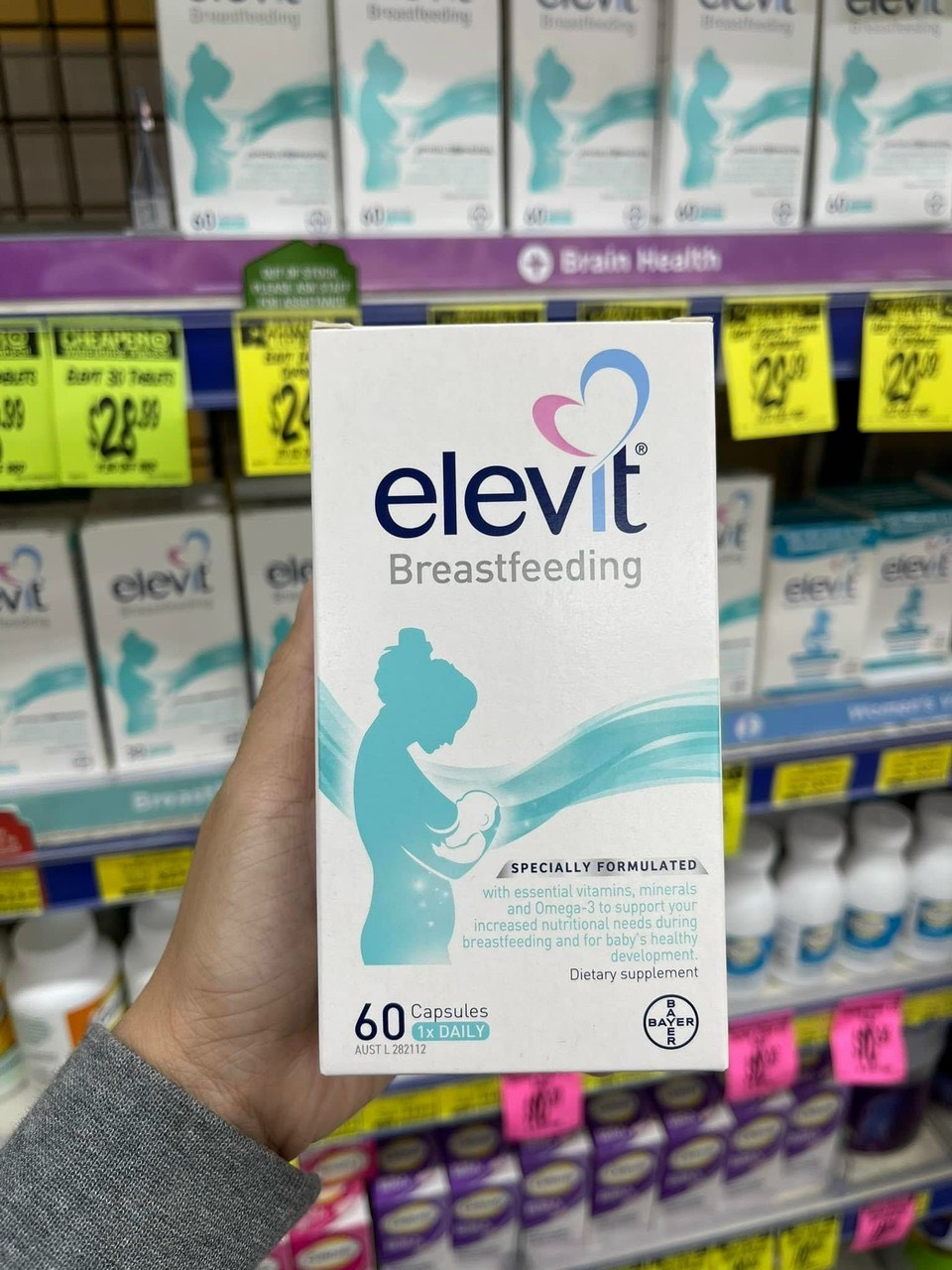 Elevit Bú - Elevit Sau Sinh - Elevit Breastfeeding 60 viên-Úc