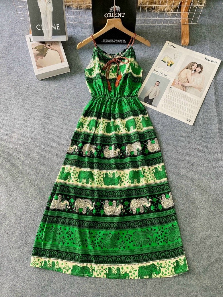 Đầm thổ cẩm maxi siêu sang chảnh.