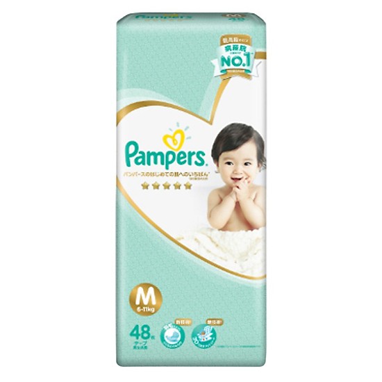 PAMPERS TÃ DÁN CAO CẤP NỘI ĐỊA NHẬT M48 ( 6-11KG)