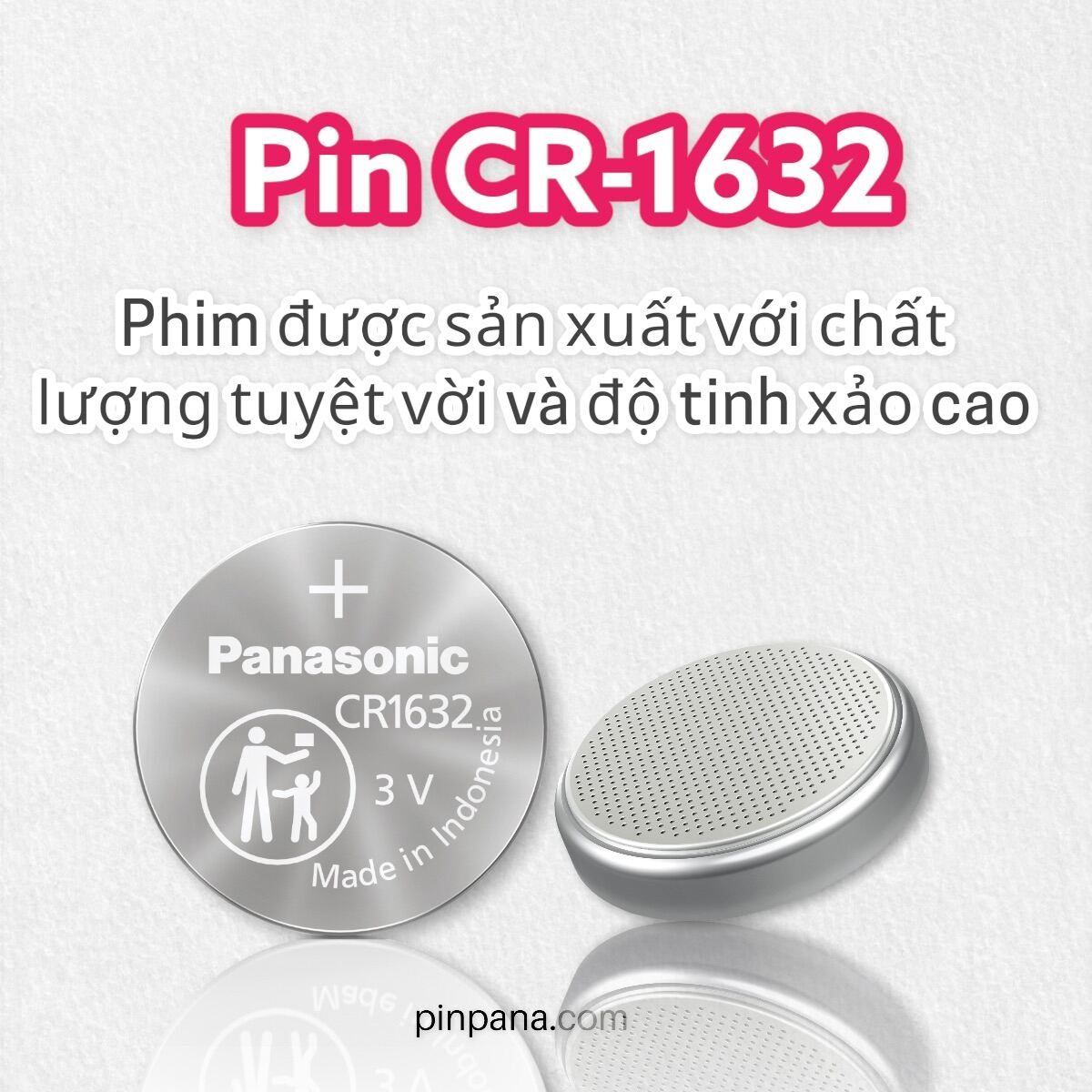 Pin micro Lithium 3V Panasonic CR-1632, CR1632