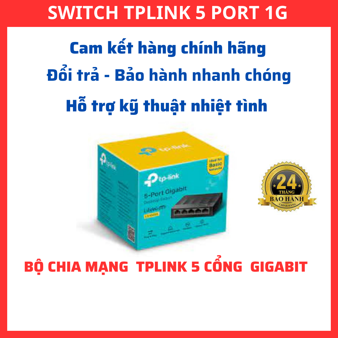 Bộ chia mạng 5 cổng tplink ls1005g tốc độ gigabit