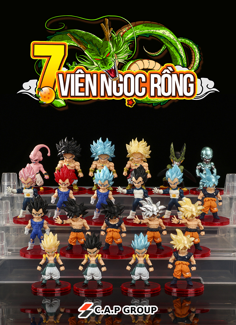 Mô hình Dragon Ball Songoku Chibi mini Nhân Vật 7 Viên Ngọc Rồng đẹp - [ Kiểu 2 Lẻ 19K / 1 nhân vật - Full bộ 21 nhân vật = 380K ]