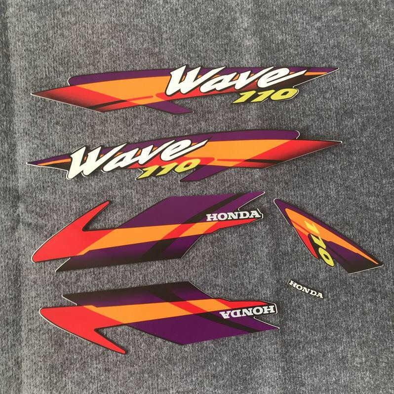 [HoT] Bộ Tem 3 Lớp Dành Cho H0nda Wave 110 Thái (màu Đỏ Tím)