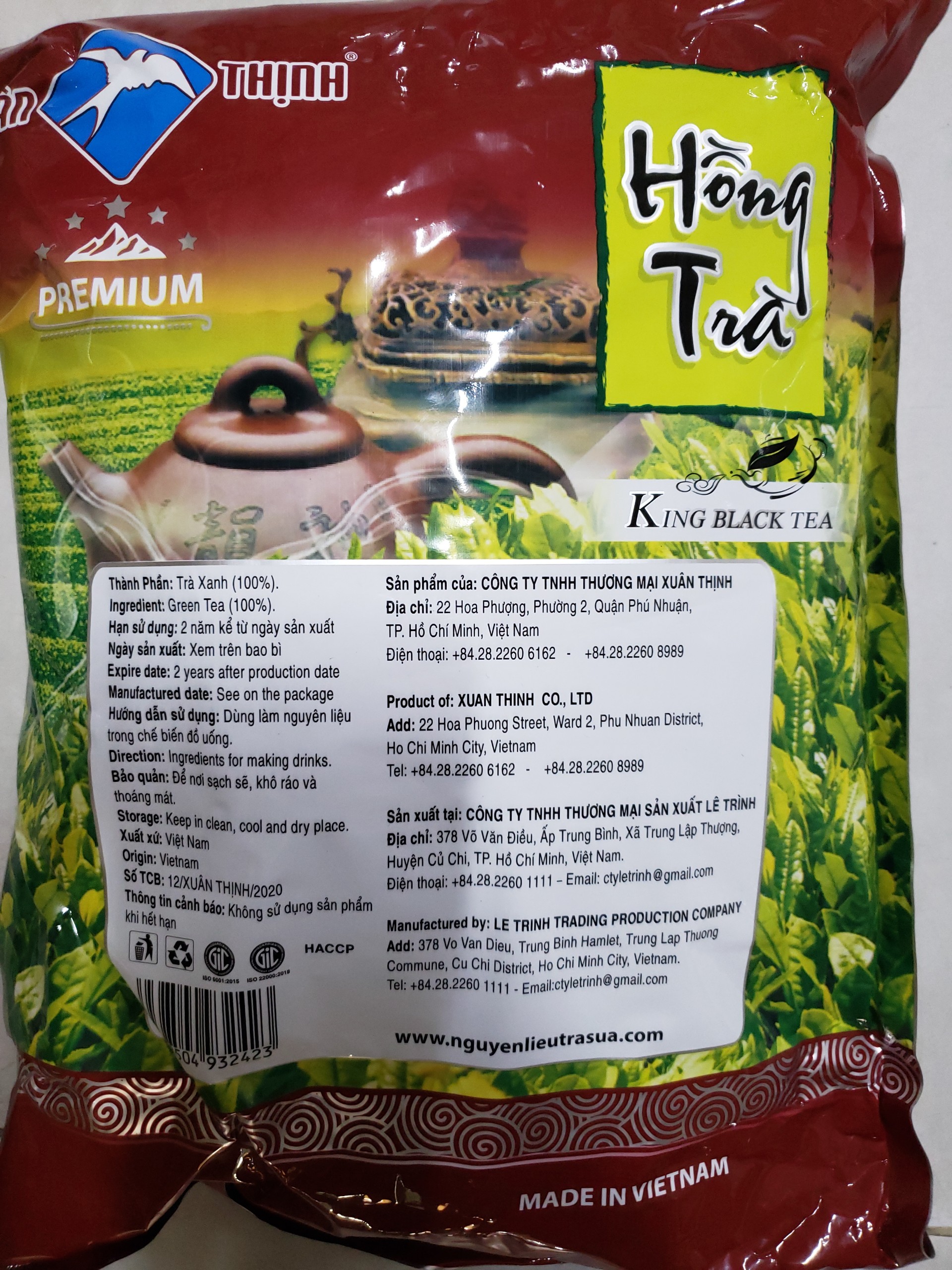 Trà King Xuân Thịnh các loại gói 1kg