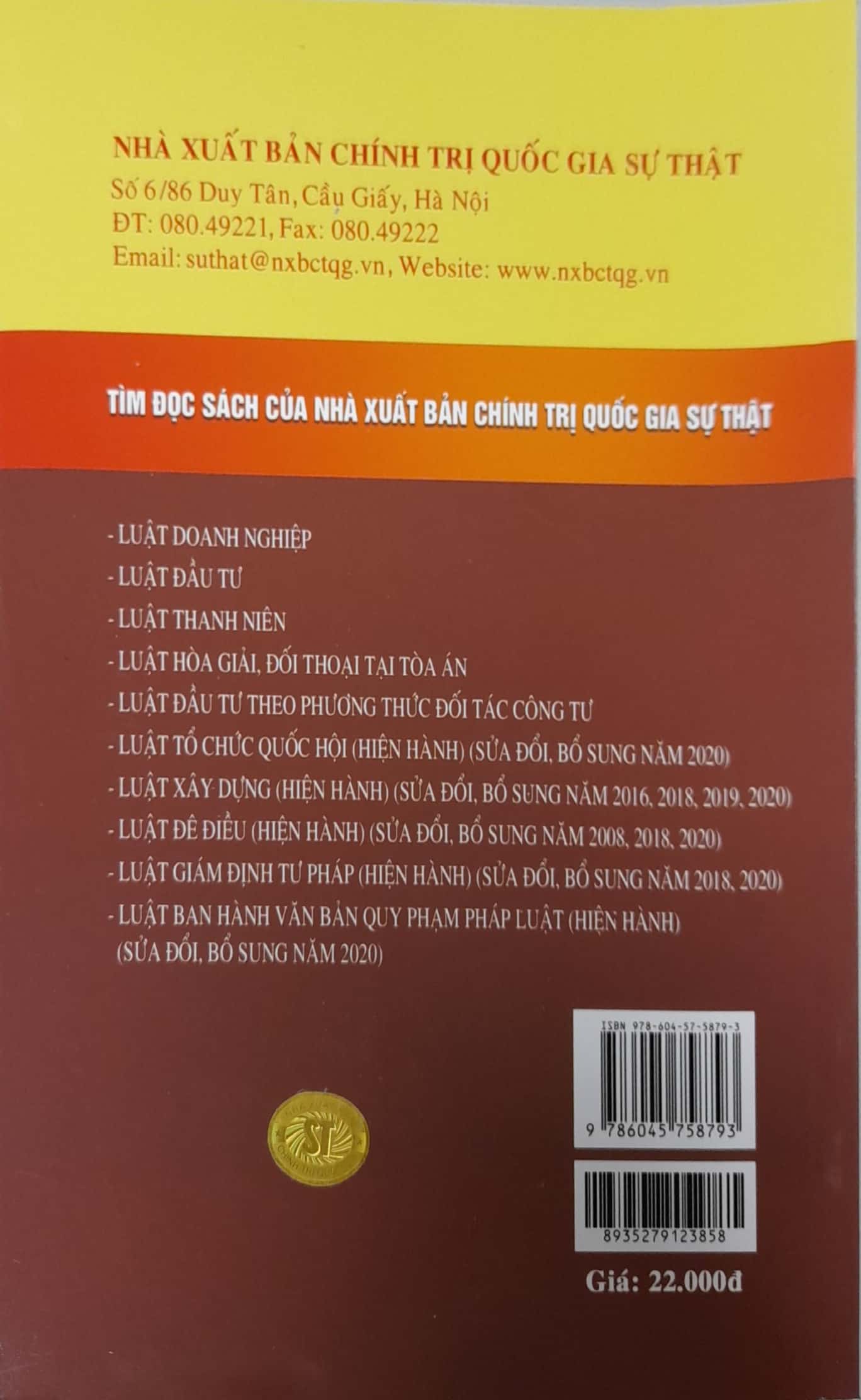 Luật phòng chống thiên tai (hiện hành) (sửa đổi, bổ sung năm 2020)