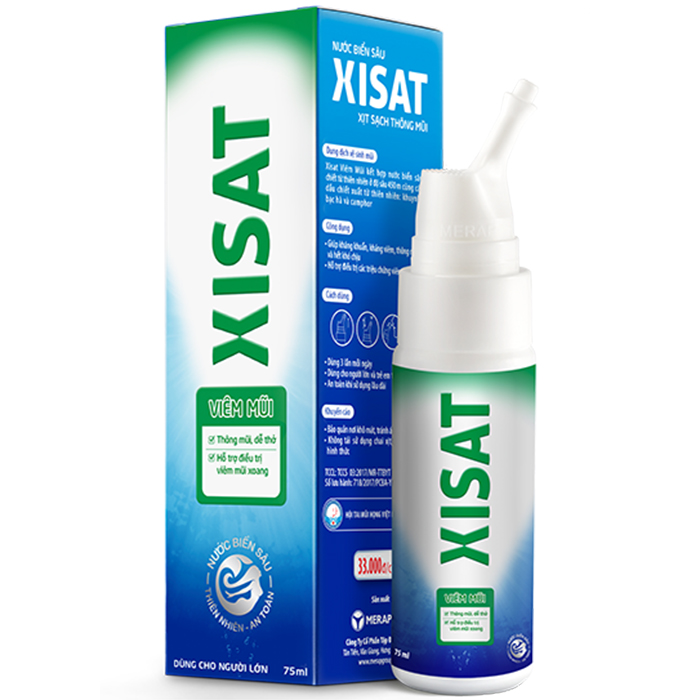 Nước biển sâu xịt thông mũi xisat 75ml - dung dịch xịt rửa mũi hiệu quả