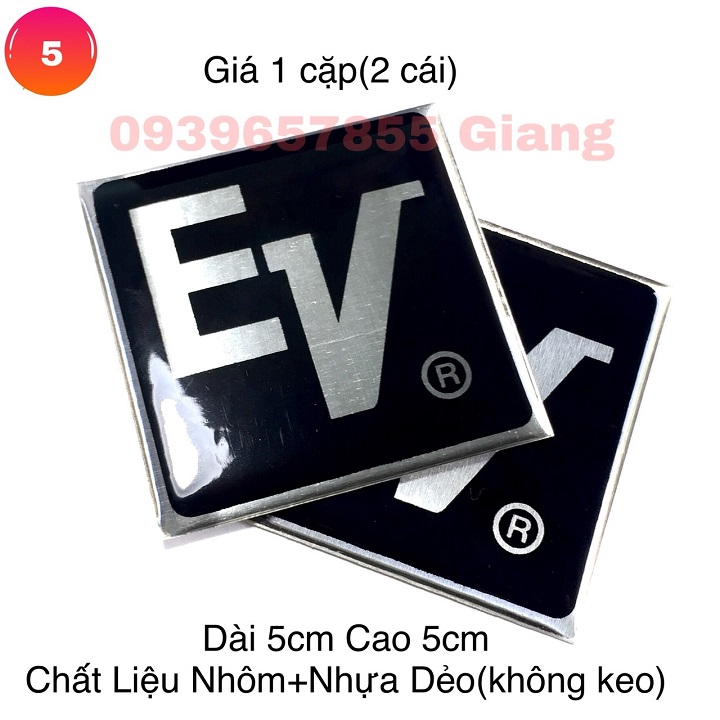 Cặp 2 Tem EV (Electro Voice) 5cm x 5cm