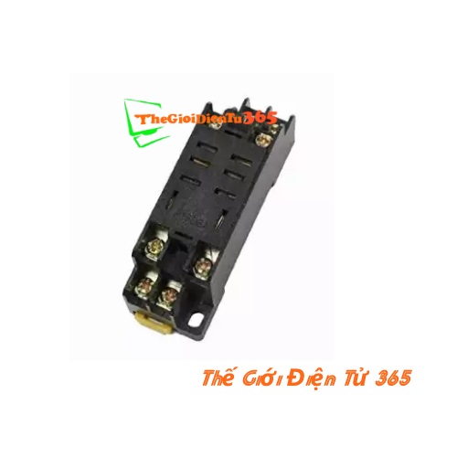 Chân đế relay trung gian 8 chân vặn ốc