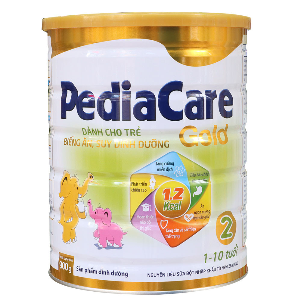 Sữa bột PediaCare Gold số 2 lon 900g (1-10 Tuổi)