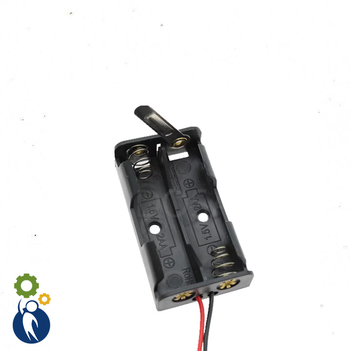 Đế 2 Pin AA có ngắt, dùng để đựng pin