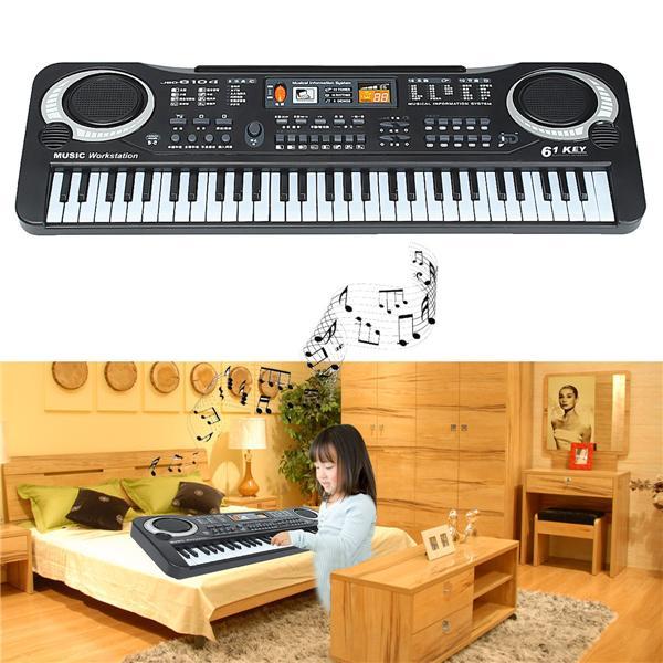 Đàn piano điện tử 61 phím  kèm micro cho bé  ( tặng 2 món quà ngẩu nhiên )