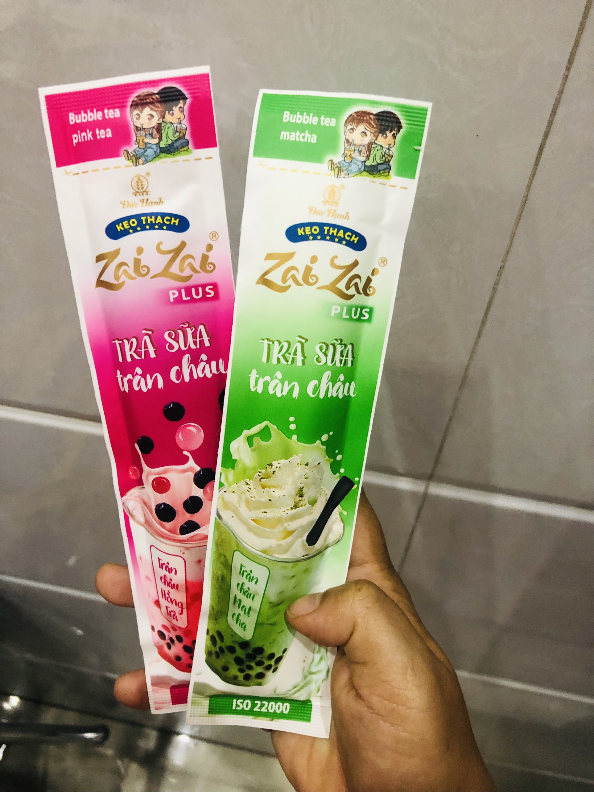 320g Thạch zai zai đúc hạnh vị trà sữa trân châu