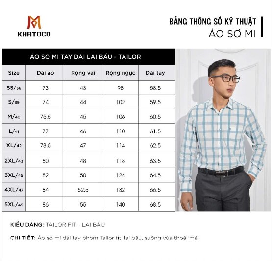 Áo sơ mi nam Khatoco tay dài