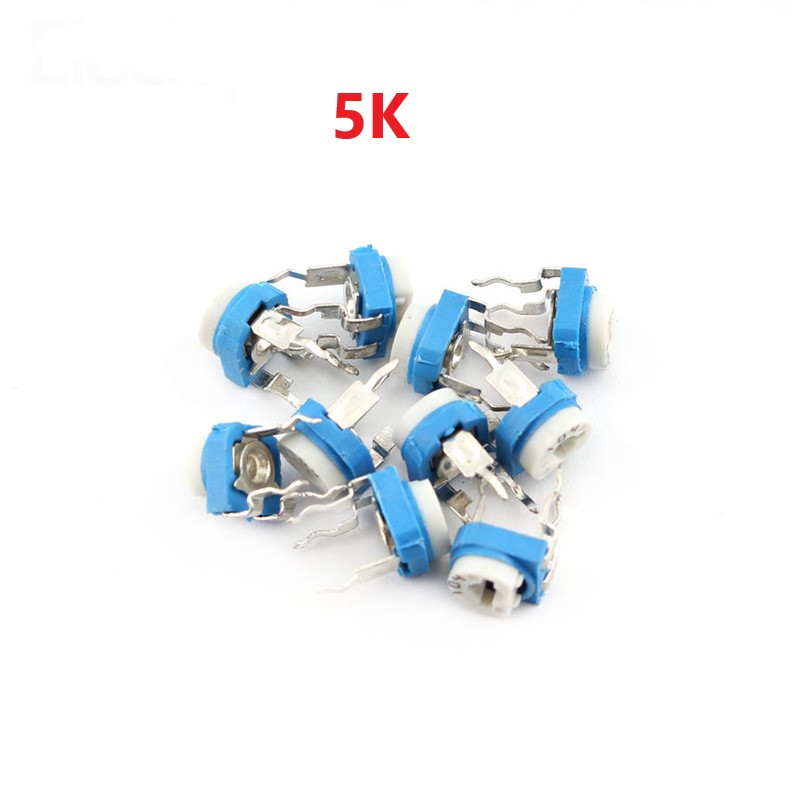 Biến trở tam giác rm065 100r 200r 500r 1k 2k 5k 10k 20k 50k 100k 200k 500k 1m - 3 chân hình tam giác