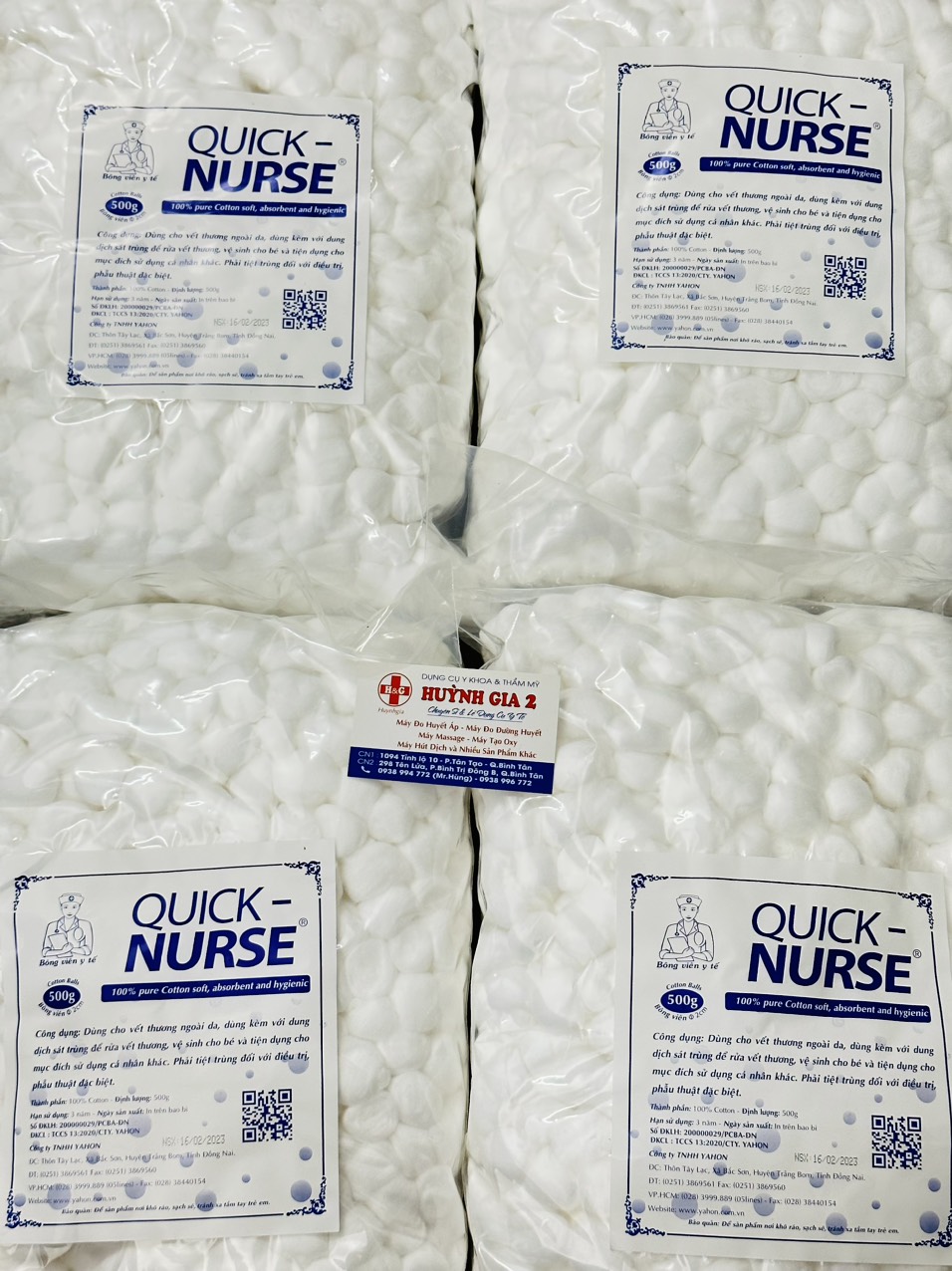 Bông gòn viên Quick Nurse gói 500gram
