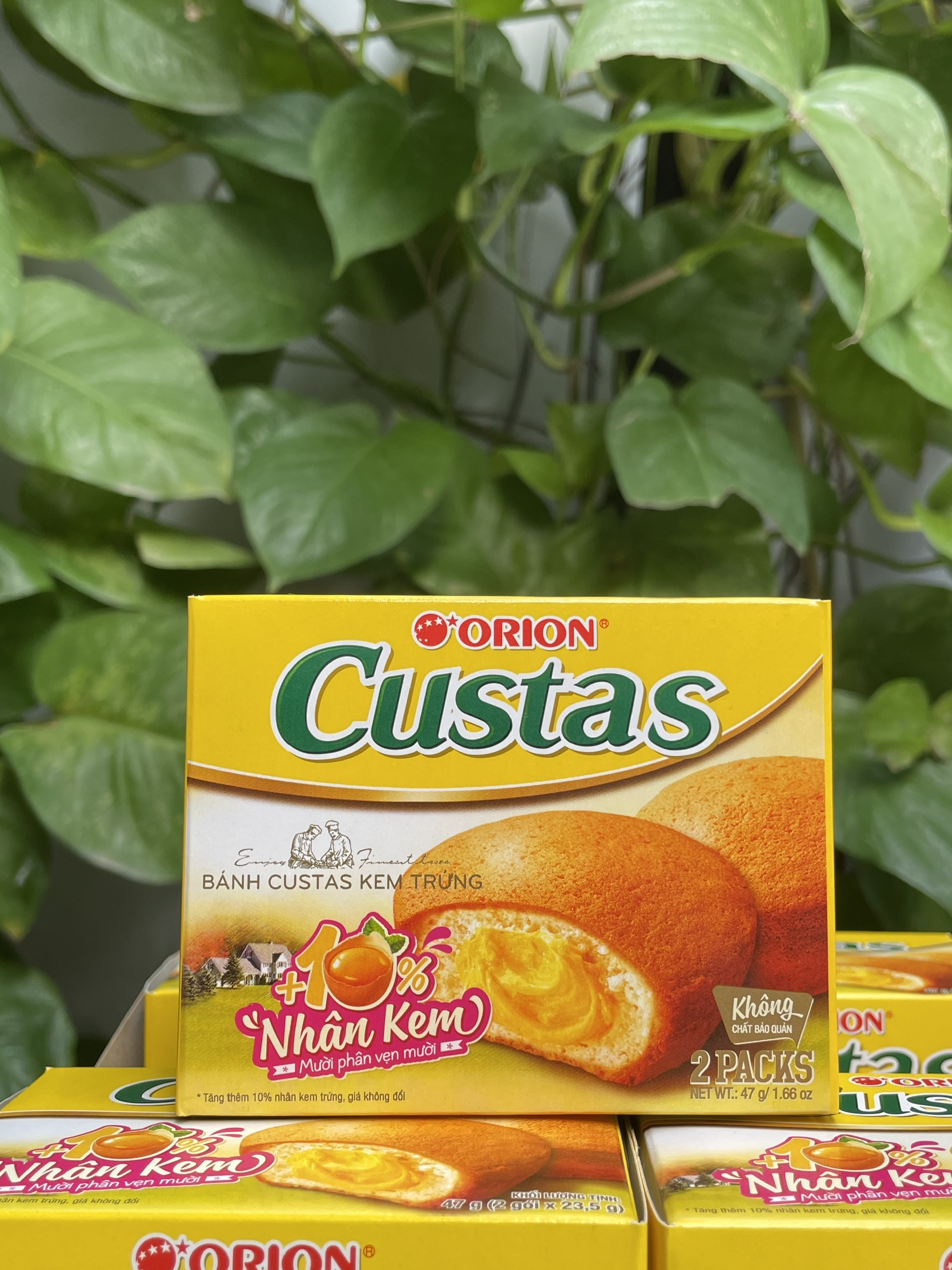 Bánh Custas Orion Kem Trứng (Hộp 2 cái)