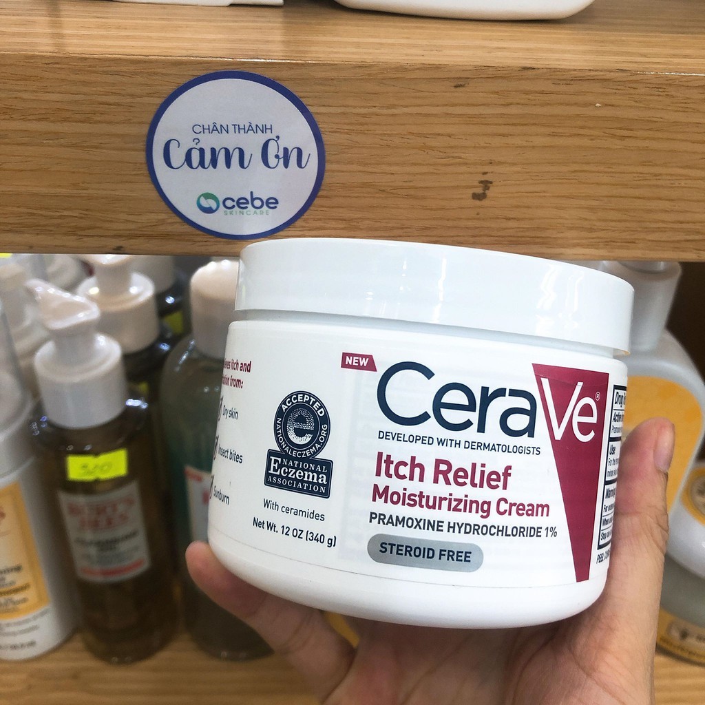 KEM DƯỠNG CERAVE ITCHY RELIEF MOISTURIZING CREAM 340G
