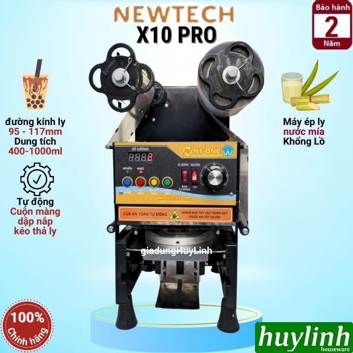 Máy ép miệng ly tự động nt-one x10 pro - máy dập ly nước mía 1000ml