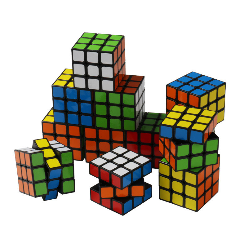 3x3 Rubik's toy with small Rubik's Cube keychain creative thinking training children's Cube puzzle toy-square Rubik's Cube