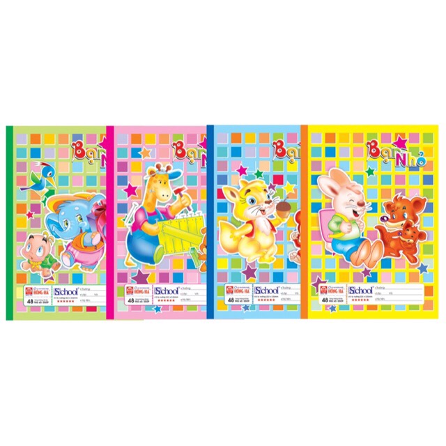 Vở ô ly Hồng Hà Bạn nhỏ 4 ô ly 6 sao mã 0509 - 1 Quyển