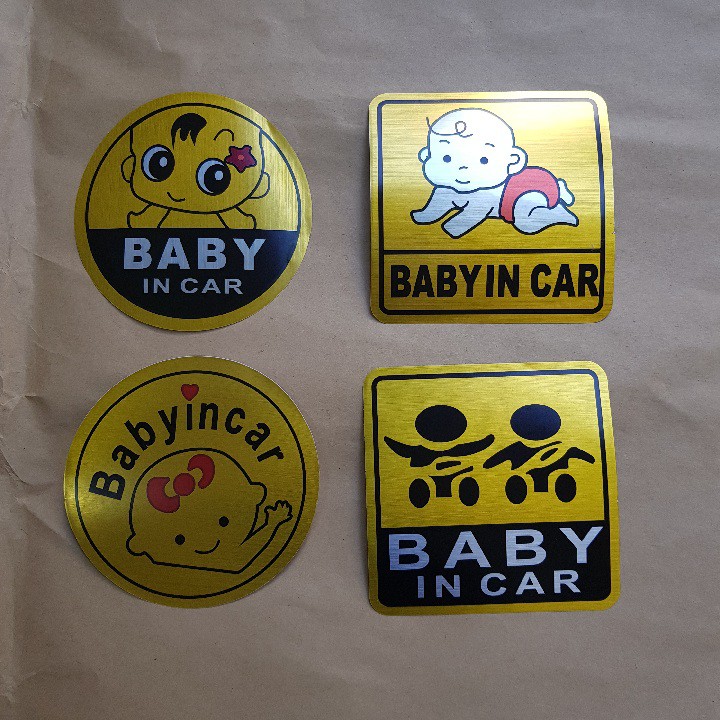 Miếng dán phản quang xe Ô tô Baby In Car