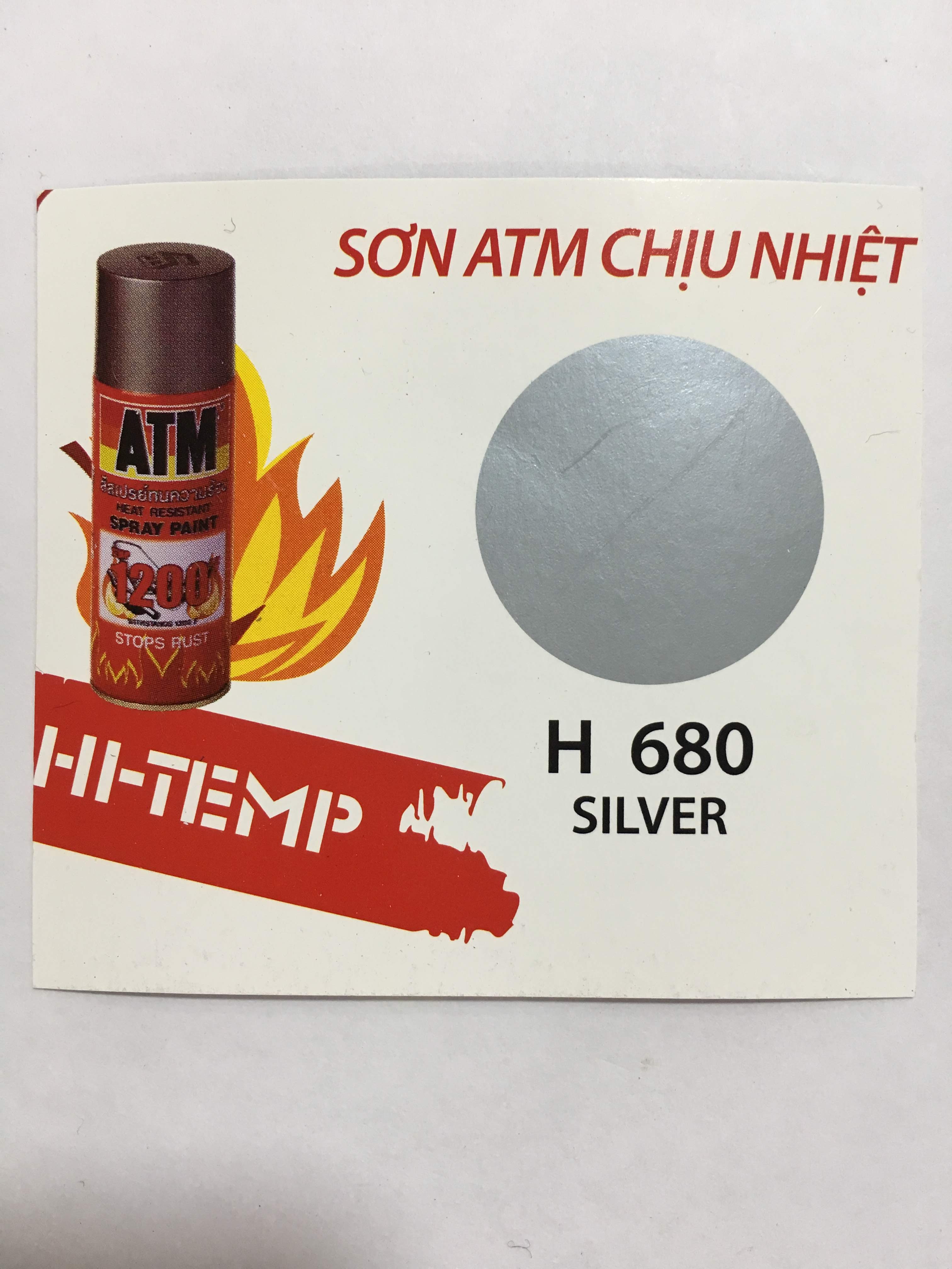 Sơn phun, sơn xịt chịu nhiệt ATM( màu đen, màu bạc )
