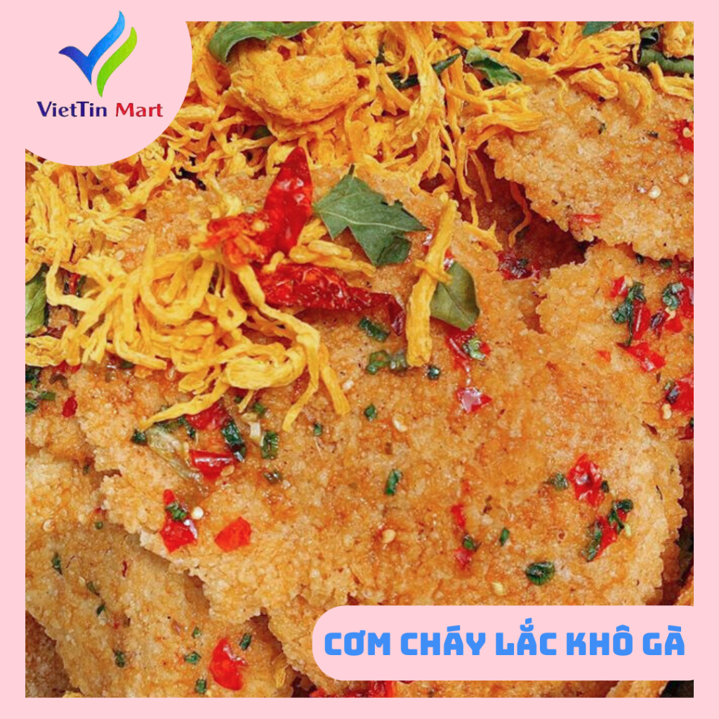 300GR_ Cơm Cháy Lắc Khô Gà Lon Pet