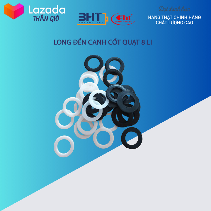20 long đen căn bạc quạt - long đen quạt trục 8mm
