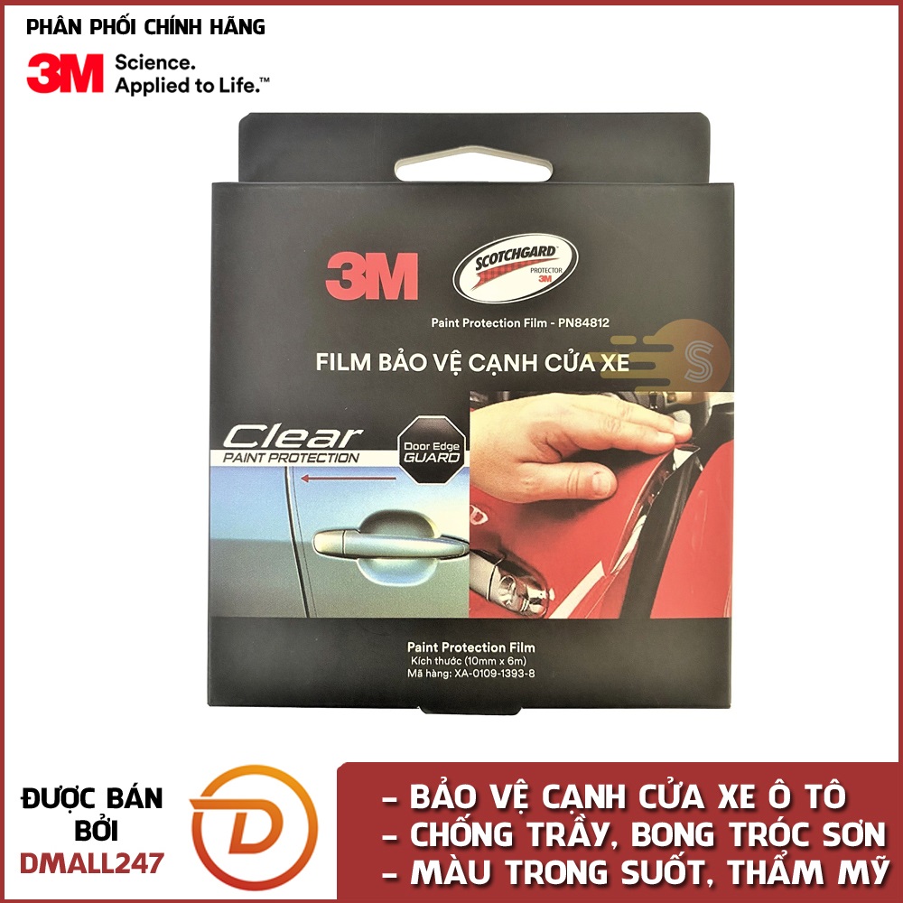 Phim PPF bảo vệ cạnh cửa ô tô giúp chống trầy 3M 10mm x 6m PN84812 - Dmall247, khăn lau xe, không trầy xước