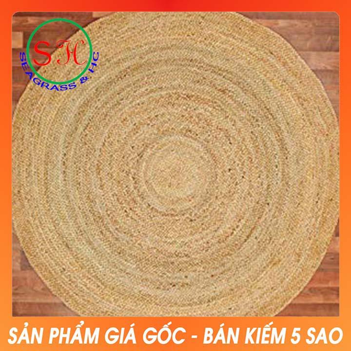 Thảm cói tròn trơn chụp ảnh trang trí decor nhiều size