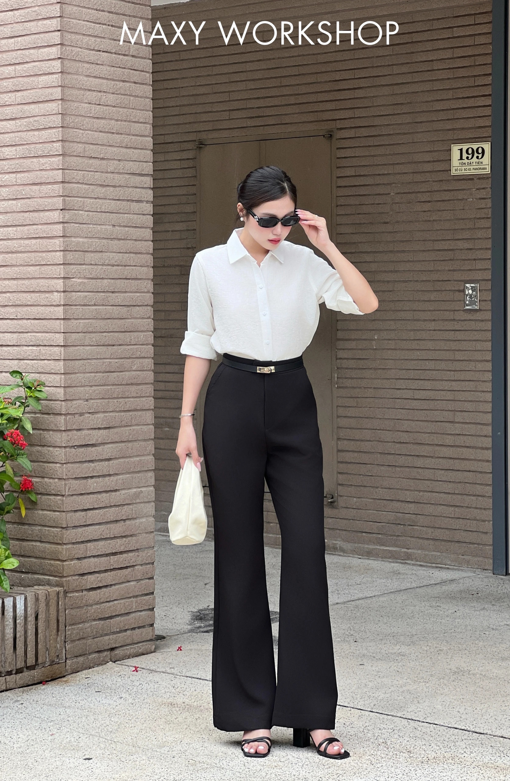 Áo sơ mi nữ Hàn Quốc tay dài Basic Shirt Maxy Workshop