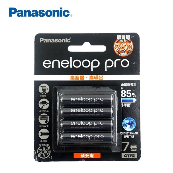 Bảng giá Pin sạc điện thoại bàn không dây Panasonic Eneloop Pro BK-4HCCA/4BW 950mAh hàng chính hãng nội địa Nhật vỉ 4 viên (HHR-55AAA)