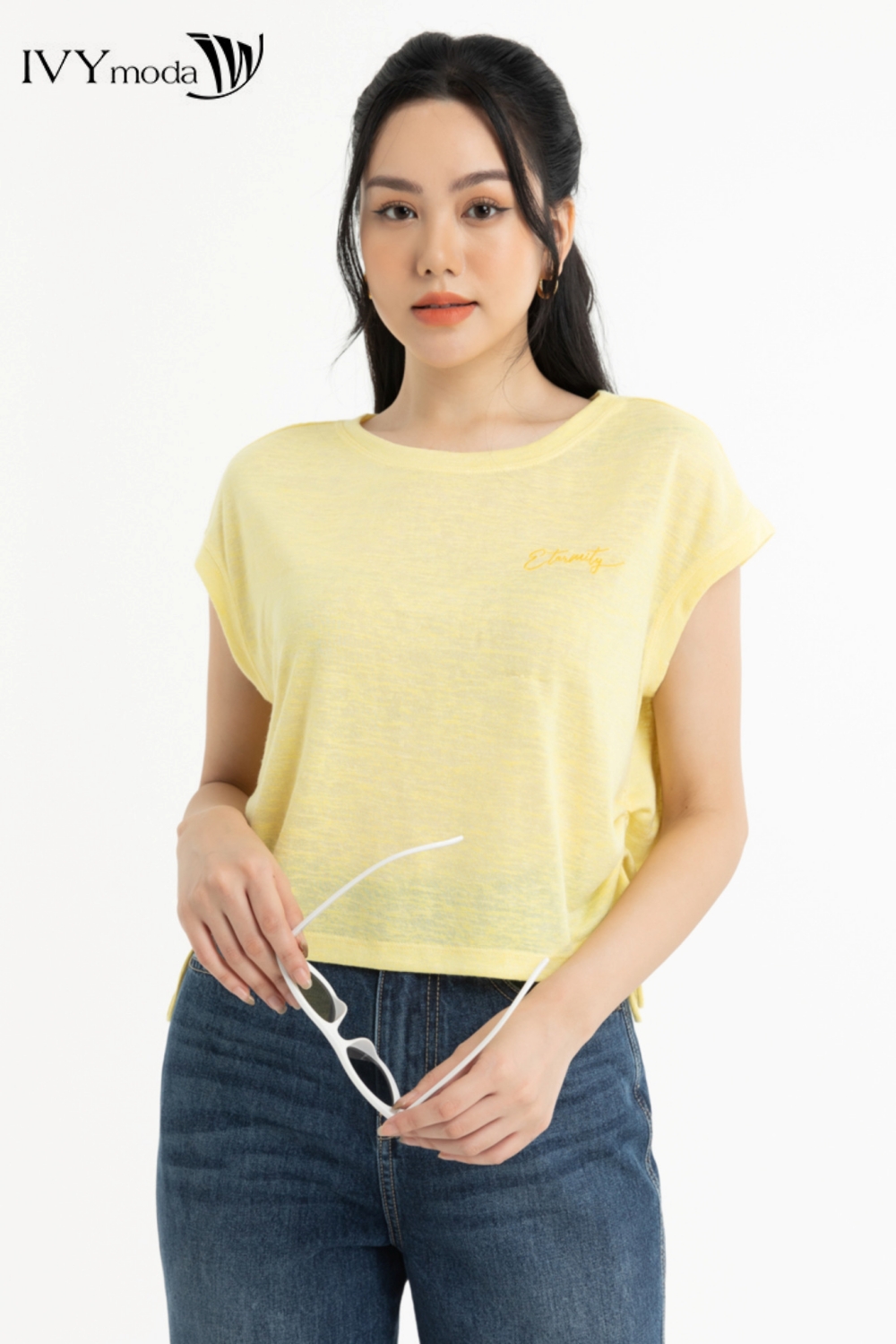 Áo Thun dây rút 2 bên eo IVY moda MS 57M7581