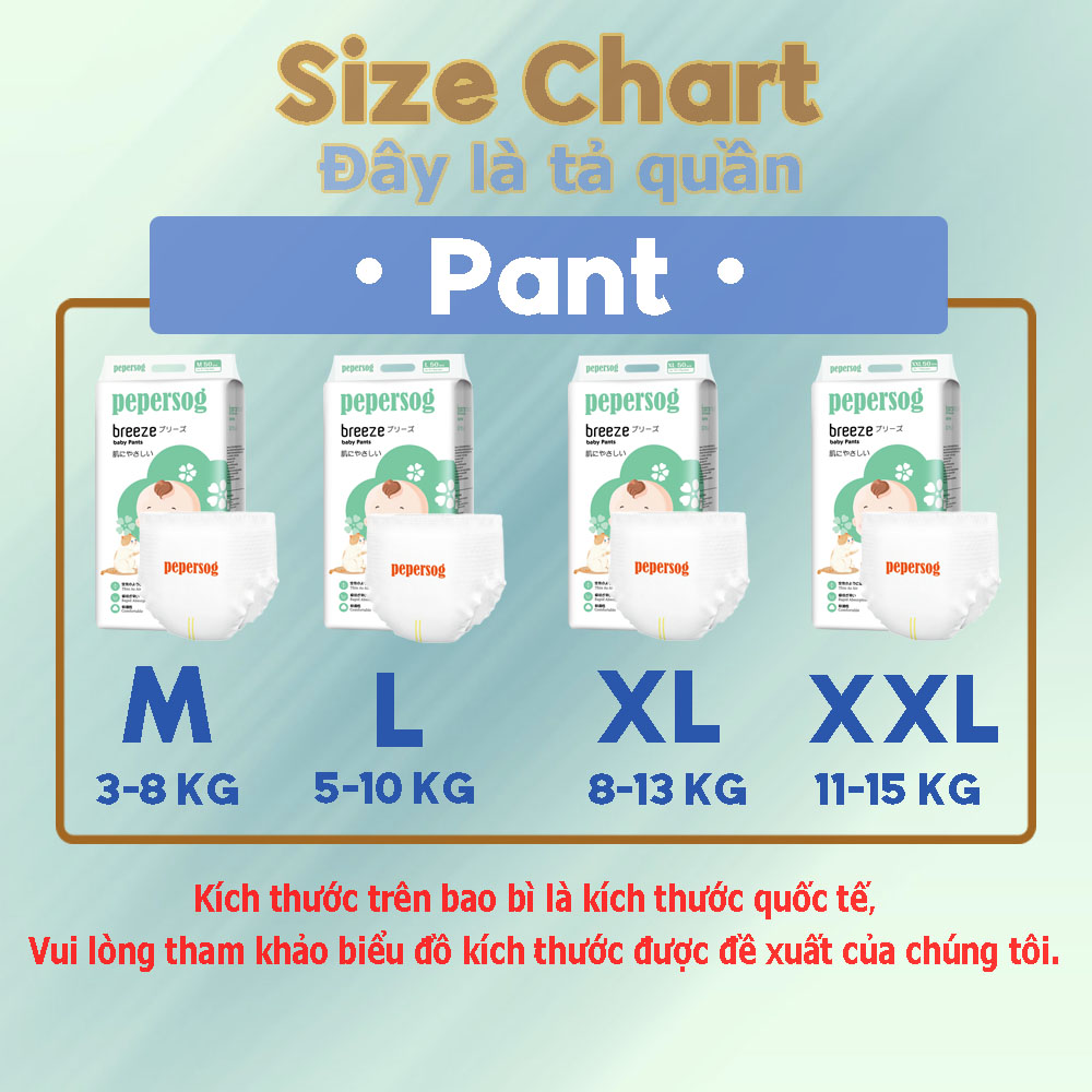 [Giá rẻ lịch sử, số lượng có hạn]Tả quần Cho Bé Tã Bỉm Quần Dán Cao Cấp Pepersog Tã Dán Sơ Sinh Cho Bé Trẻ Em Đủ Size M/L/XL/XXL Newborn Nội Địa